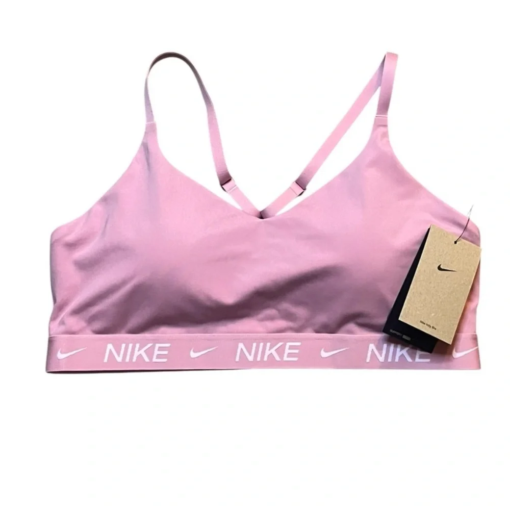 Nike Women's XL Indy Light Support Padded Adjustable Sports In Elemental Pink
